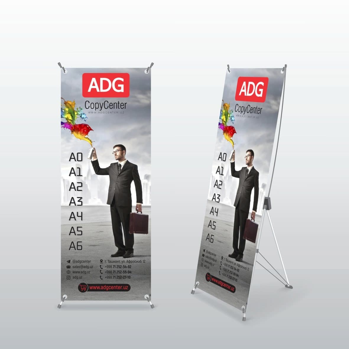 ADG CopyCenter X-banner stendi